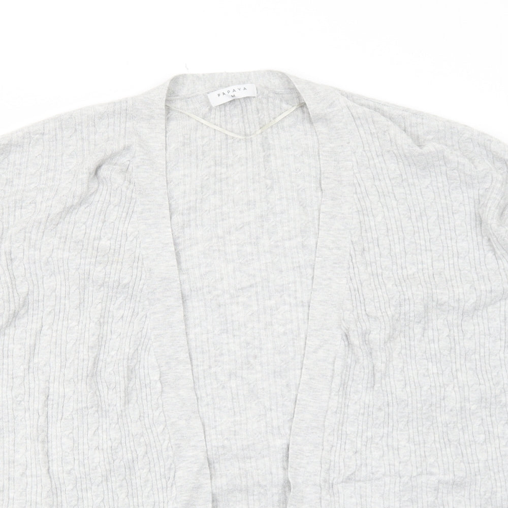 Womens UK Size M Papaya Grey Cardigan Jumper