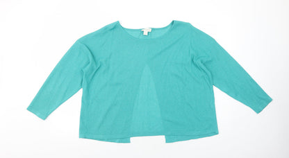 Womens UK Size 16 Monsoon Green Basic Blouse
