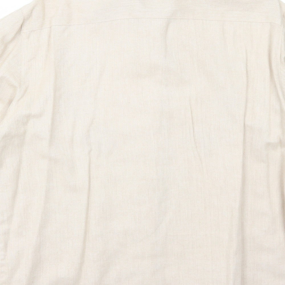 Womens UK Size 12 Damart Beige Basic Button-Up
