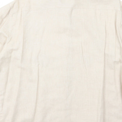 Womens UK Size 12 Damart Beige Basic Button-Up