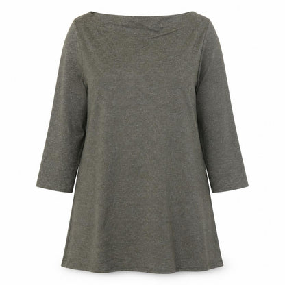 Topshop Womens Green Modal A-Line Size 12 Boat Neck Pullover
