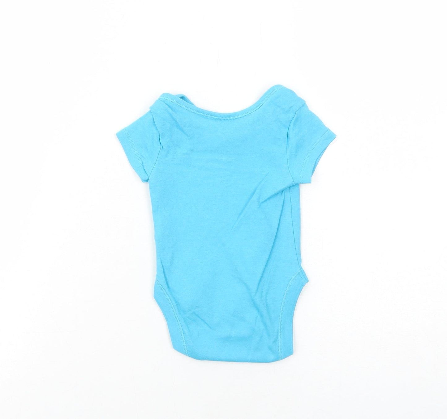 Primark Girls Blue Cotton Babygrow One-Piece Size 0-3 Months Snap - Flamingo
