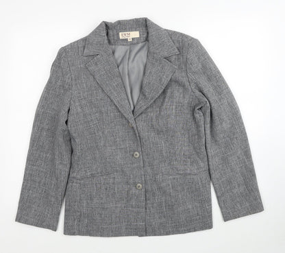 EWM Womens Grey Polyester Jacket Suit Jacket Size 12