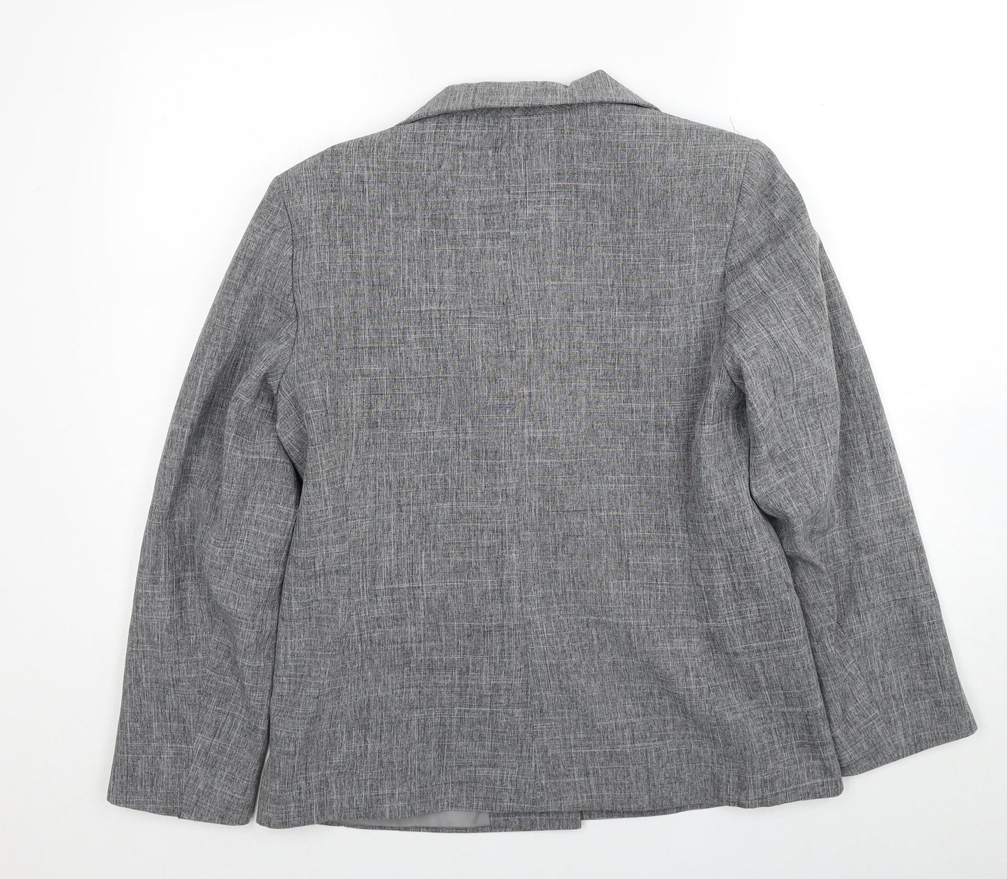 EWM Womens Grey Polyester Jacket Suit Jacket Size 12