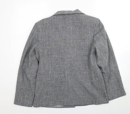EWM Womens Grey Polyester Jacket Suit Jacket Size 12