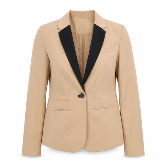 Womens UK Size S Bershka Regular Beige Blazer
