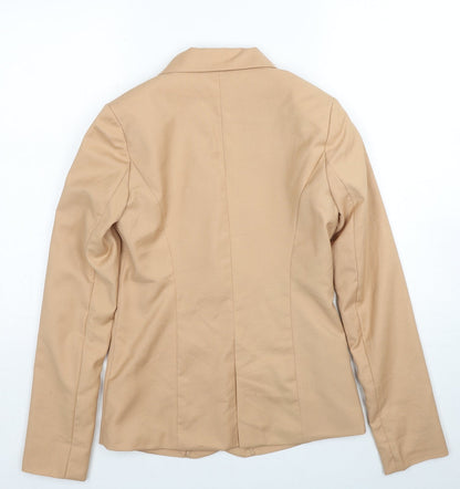Bershka Womens Beige Polyester Jacket Blazer Size S