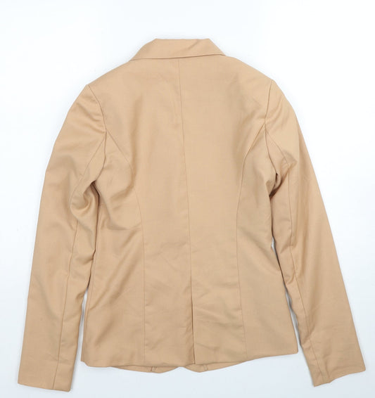 Bershka Womens Beige Polyester Jacket Blazer Size S