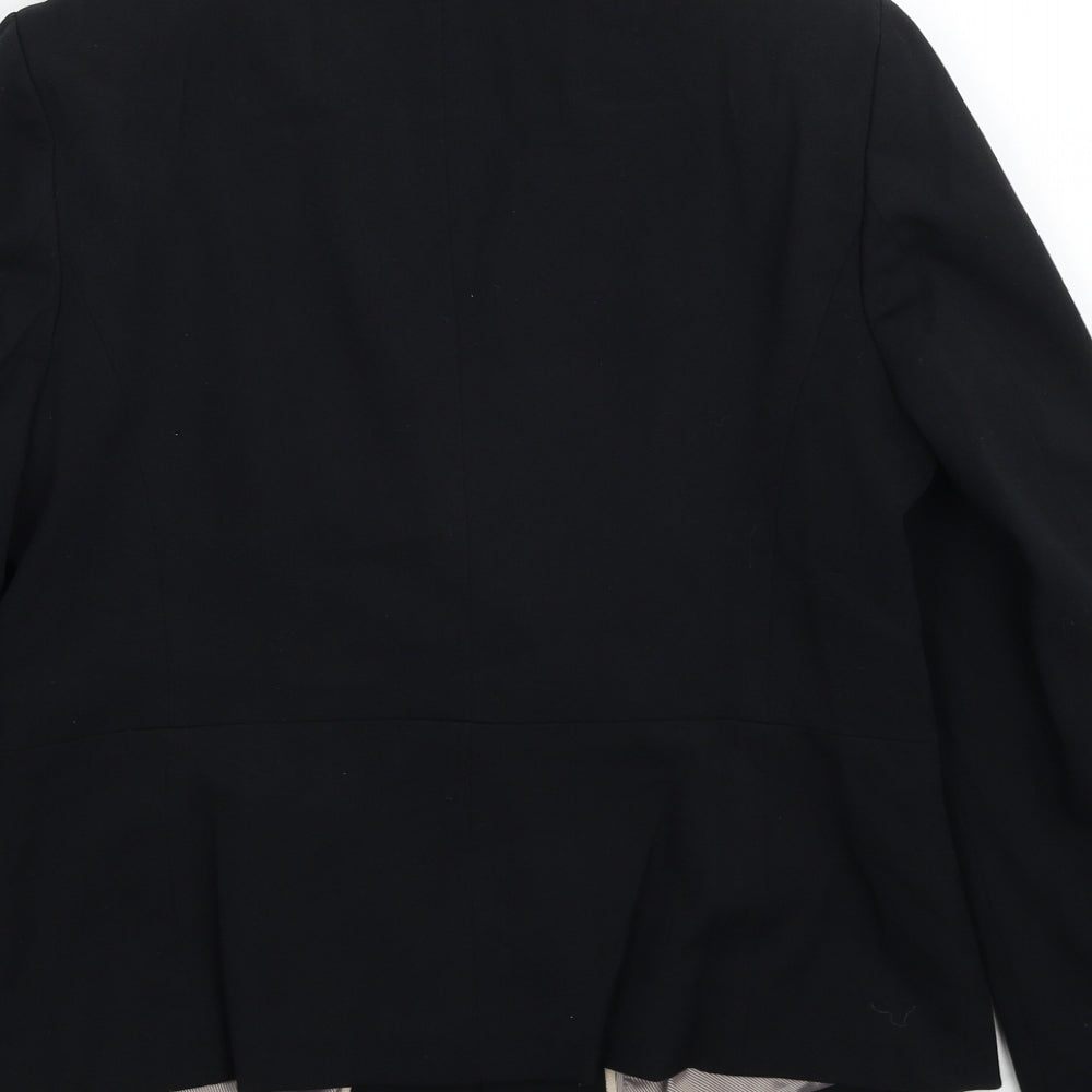 Marks and Spencer Womens Black Polyester Jacket Blazer Size 12