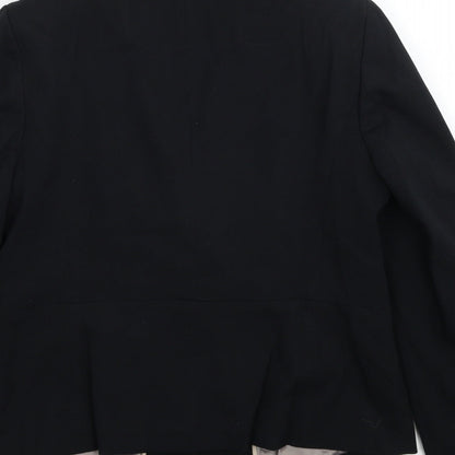 Marks and Spencer Womens Black Polyester Jacket Blazer Size 12