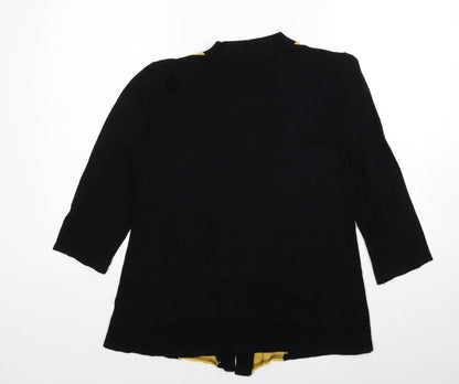 Just Elegance Womens Black V-Neck Striped Viscose Pullover Jumper Size 14 - Twin Set