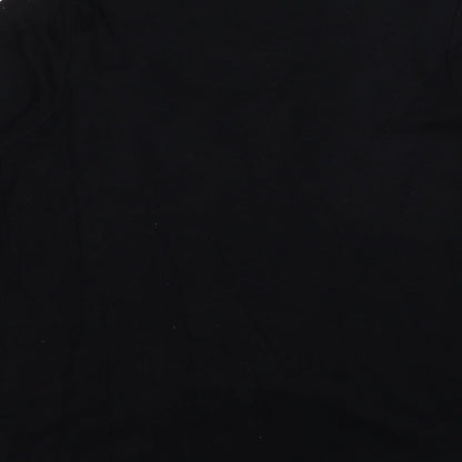 Just Elegance Womens Black V-Neck Striped Viscose Pullover Jumper Size 14 - Twin Set