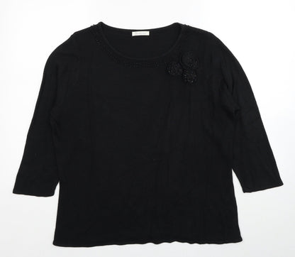 Womens UK Size 20 Berkertex Black Pullover Jumper