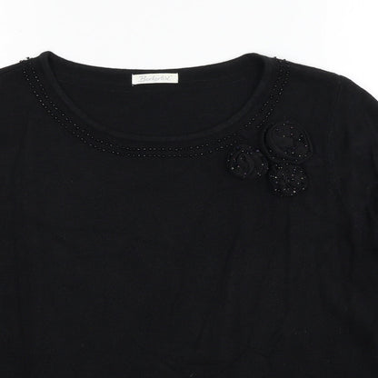 Womens UK Size 20 Berkertex Black Pullover Jumper