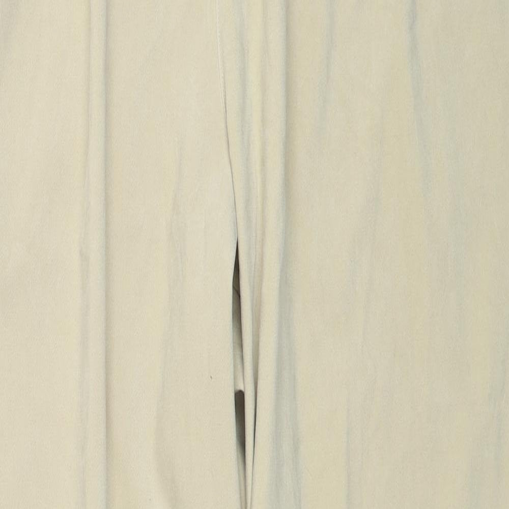 Elisabeth Womens Beige Polyester Trousers Size 22 Regular Zip