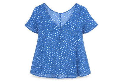 Womens UK Size 6 Marks and Spencer Blue Basic Blouse