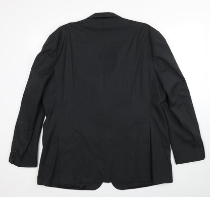 Dunn&Co. Mens Black Polyester Jacket Suit Jacket Size 44 Regular