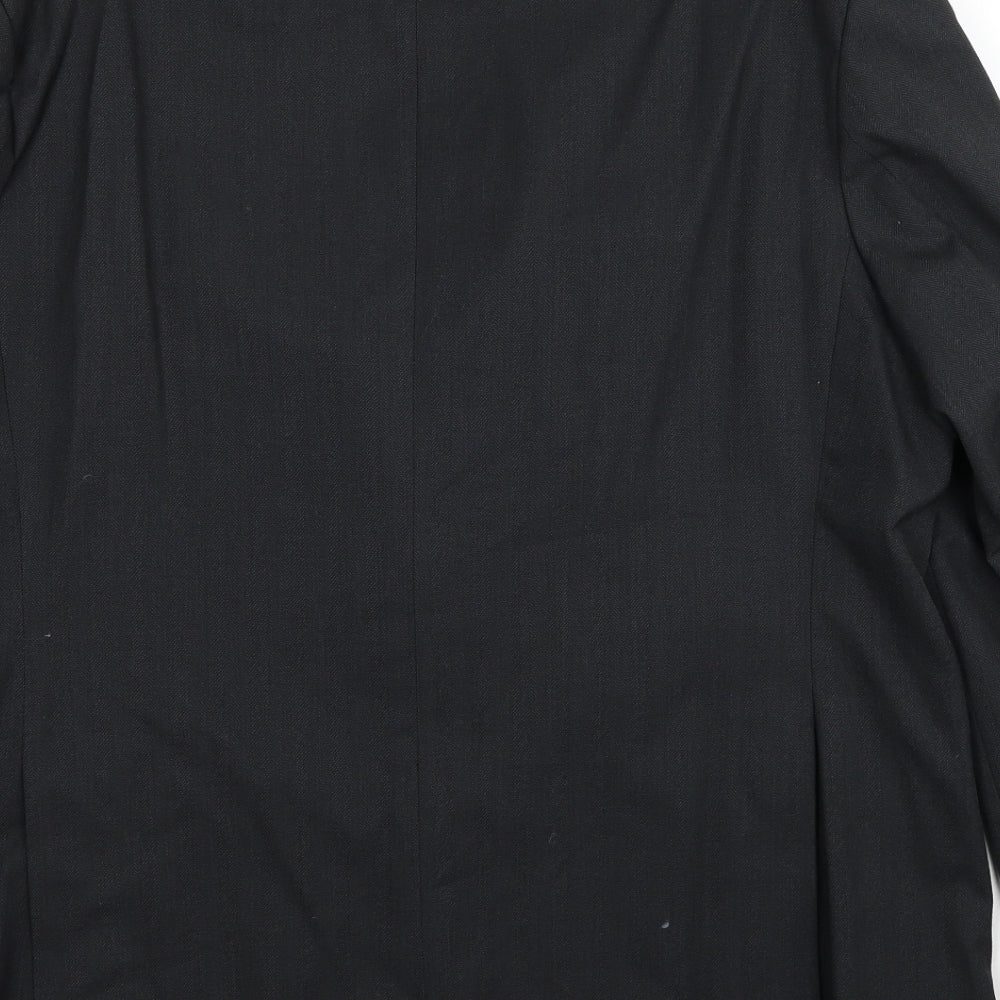 Dunn&Co. Mens Black Polyester Jacket Suit Jacket Size 44 Regular