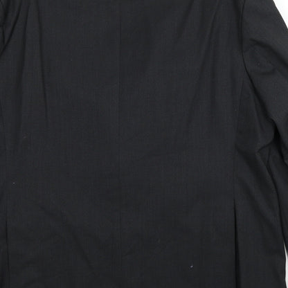 Dunn&Co. Mens Black Polyester Jacket Suit Jacket Size 44 Regular