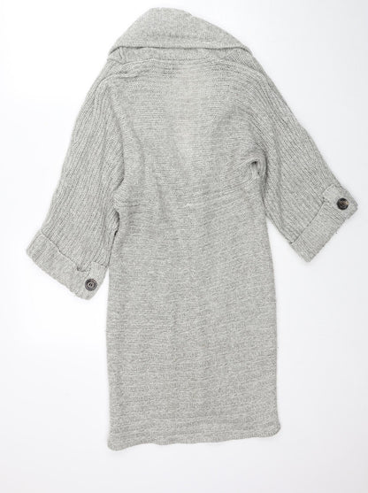 Womens UK Size S VILA Grey Cardigan Jumper