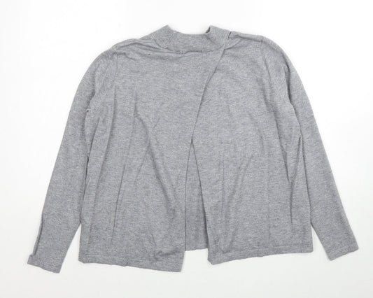 TU Womens Grey Mock Neck Acrylic Pullover Jumper Size 12 - Open Back
