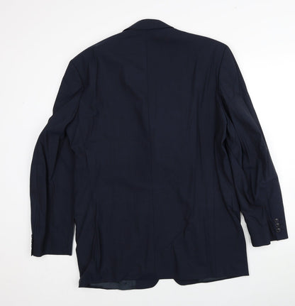 Rochas Mens Blue Wool Jacket Suit Jacket Size 40 Regular