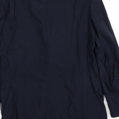Rochas Mens Blue Wool Jacket Suit Jacket Size 40 Regular