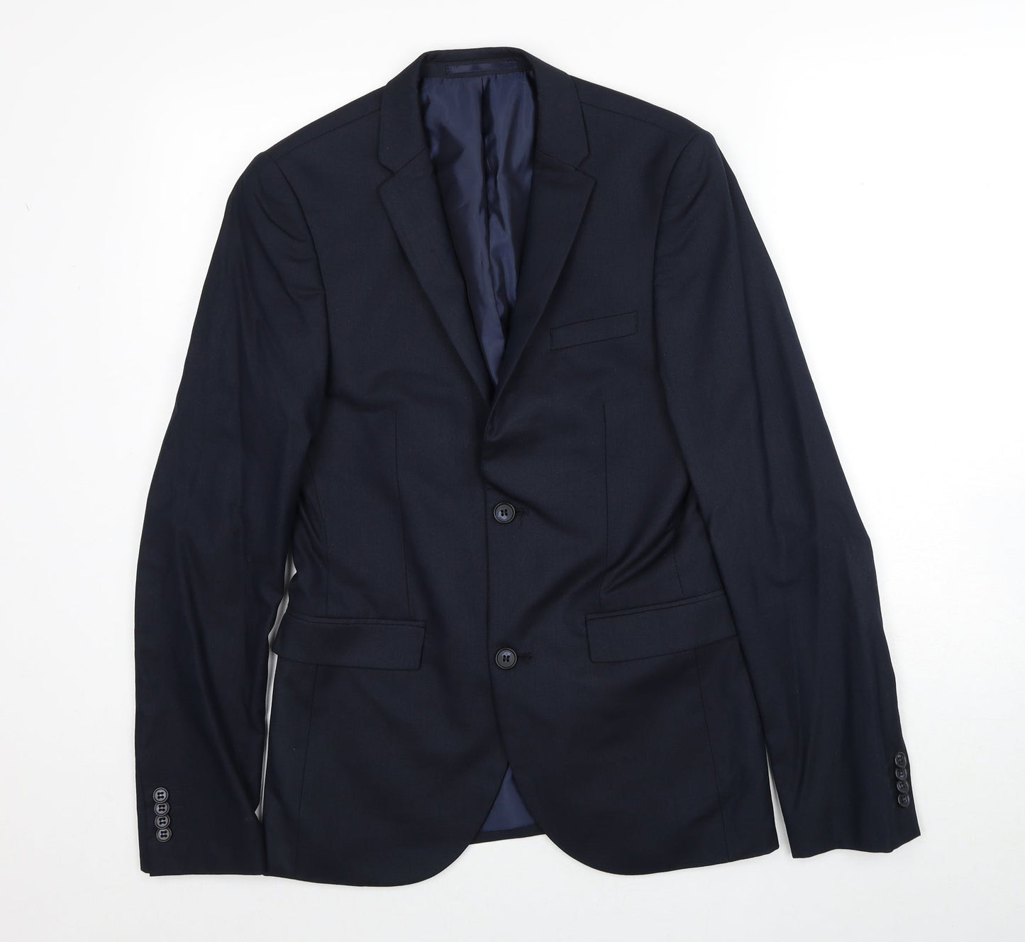 Mens UK Size 36 Topman Regular Blue Suit Jacket