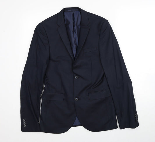 Mens UK Size 36 Topman Regular Blue Suit Jacket