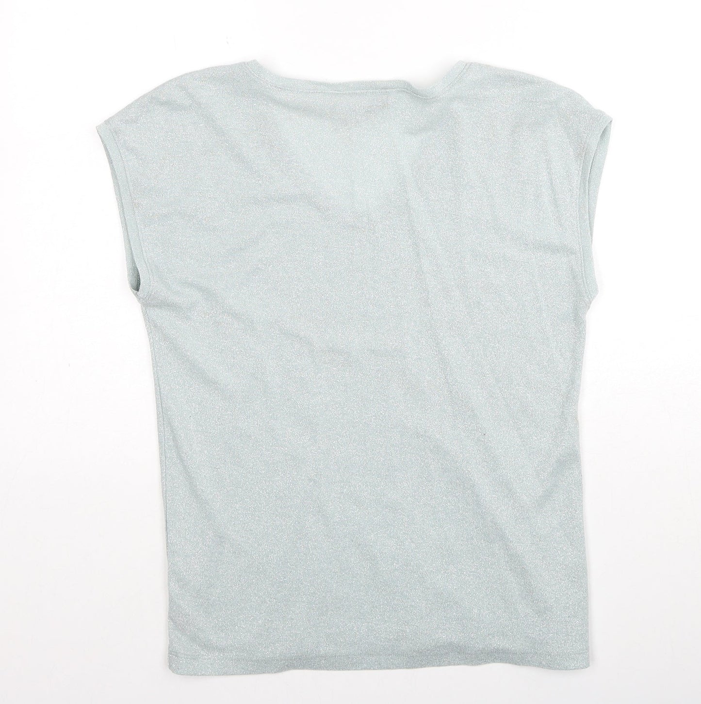 Only Womens Blue Polyester Basic Blouse Size M V-Neck
