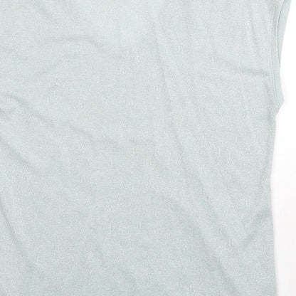 Only Womens Blue Polyester Basic Blouse Size M V-Neck