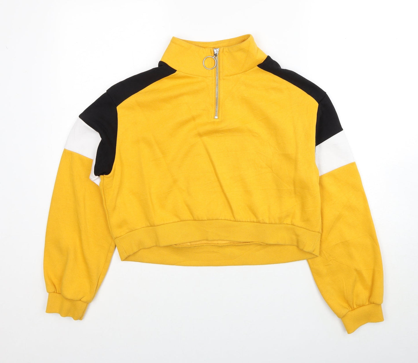 Womens UK Size S Divided by H&M Yellow Pullover Sweatshirt