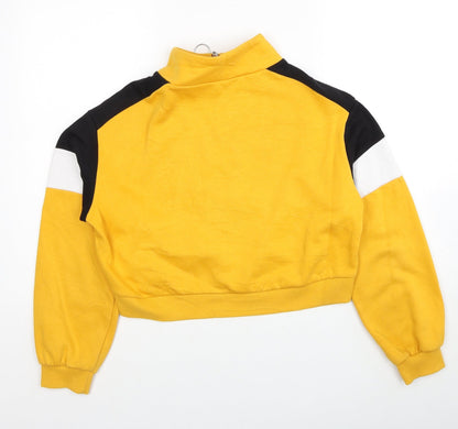 Womens UK Size S Divided by H&M Yellow Pullover Sweatshirt