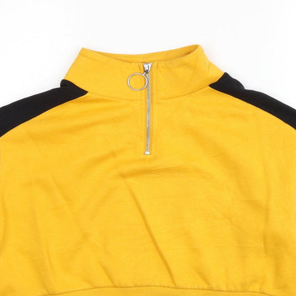 Womens UK Size S Divided by H&M Yellow Pullover Sweatshirt