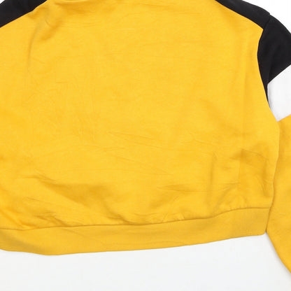 Womens UK Size S Divided by H&M Yellow Pullover Sweatshirt