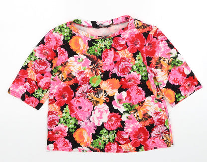 Womens UK Size 8 New Look Multicoloured Basic T-Shirt