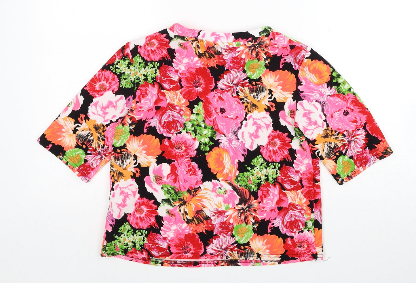 Womens UK Size 8 New Look Multicoloured Basic T-Shirt