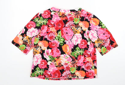 Womens UK Size 8 New Look Multicoloured Basic T-Shirt