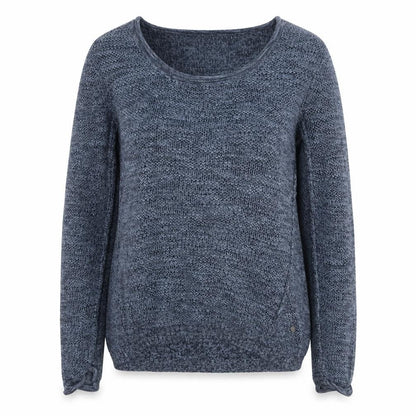 Multiblu Womens Blue Scoop Neck Cotton Pullover Jumper Size S
