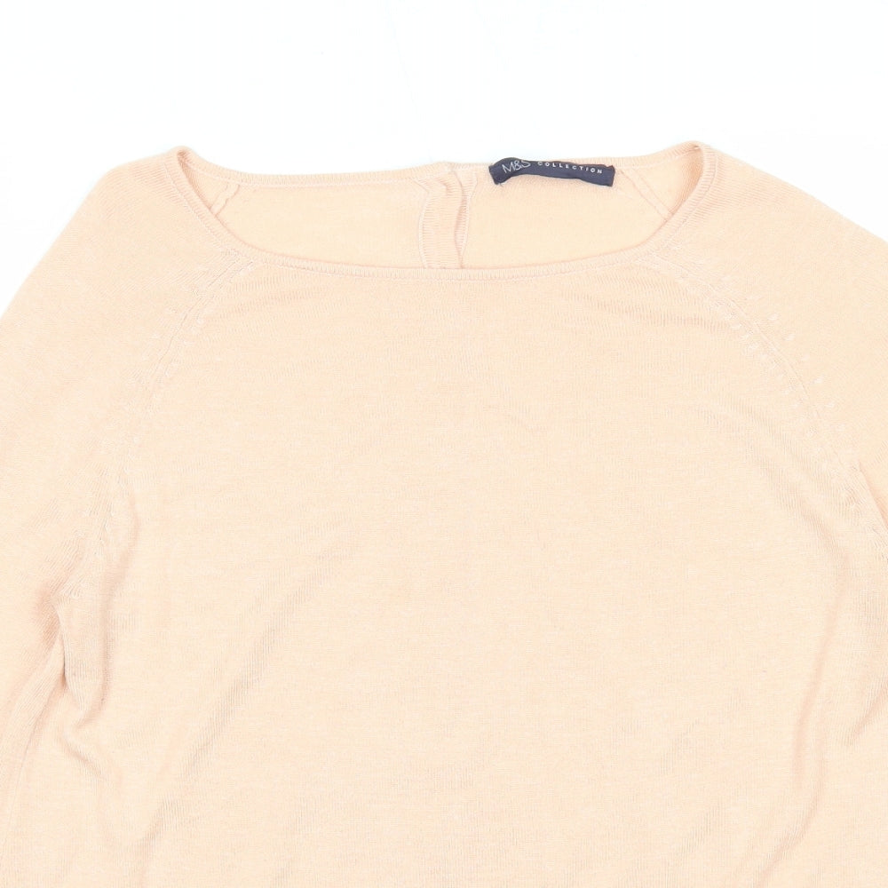 Womens UK Size 10 Marks and Spencer Pink Pullover Jumper