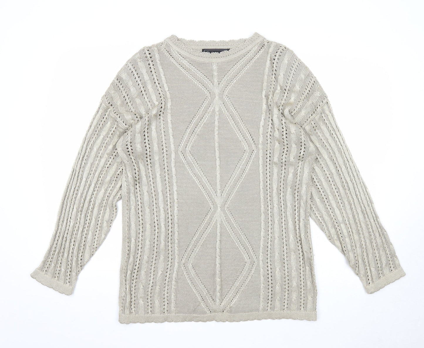 Womens UK Size One Size Casamia Gold Pullover Jumper