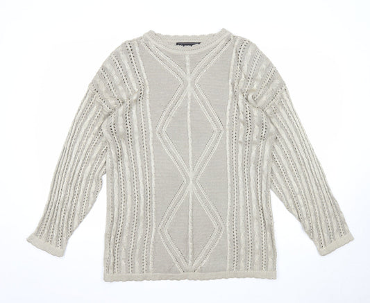 Womens UK Size One Size Casamia Gold Pullover Jumper