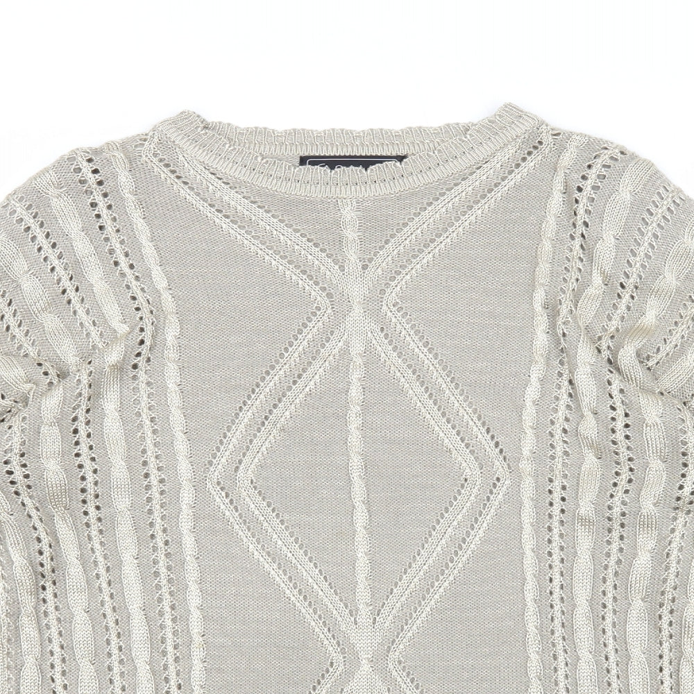 Womens UK Size One Size Casamia Gold Pullover Jumper