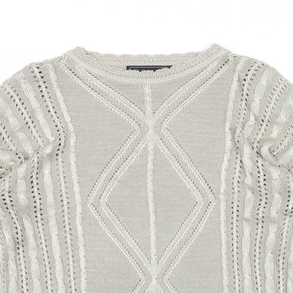 Womens UK Size One Size Casamia Gold Pullover Jumper