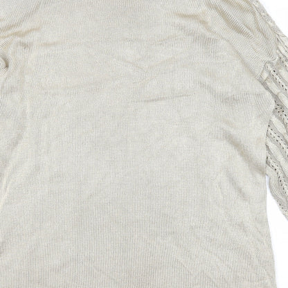 Womens UK Size One Size Casamia Gold Pullover Jumper