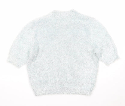 Womens UK Size M Papaya Silver Pullover Jumper