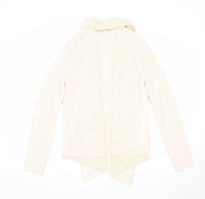 Womens UK Size S Marks and Spencer Ivory Cardigan Jumper