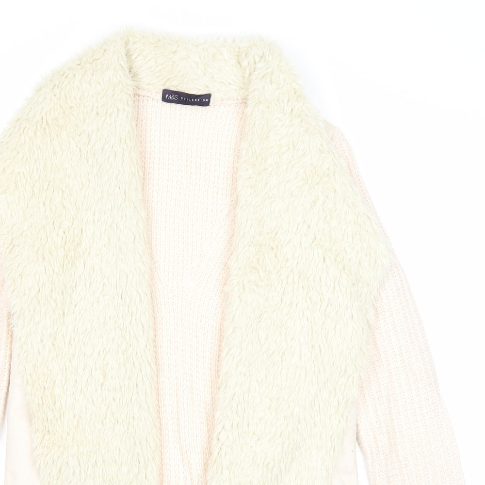 Womens UK Size S Marks and Spencer Ivory Cardigan Jumper
