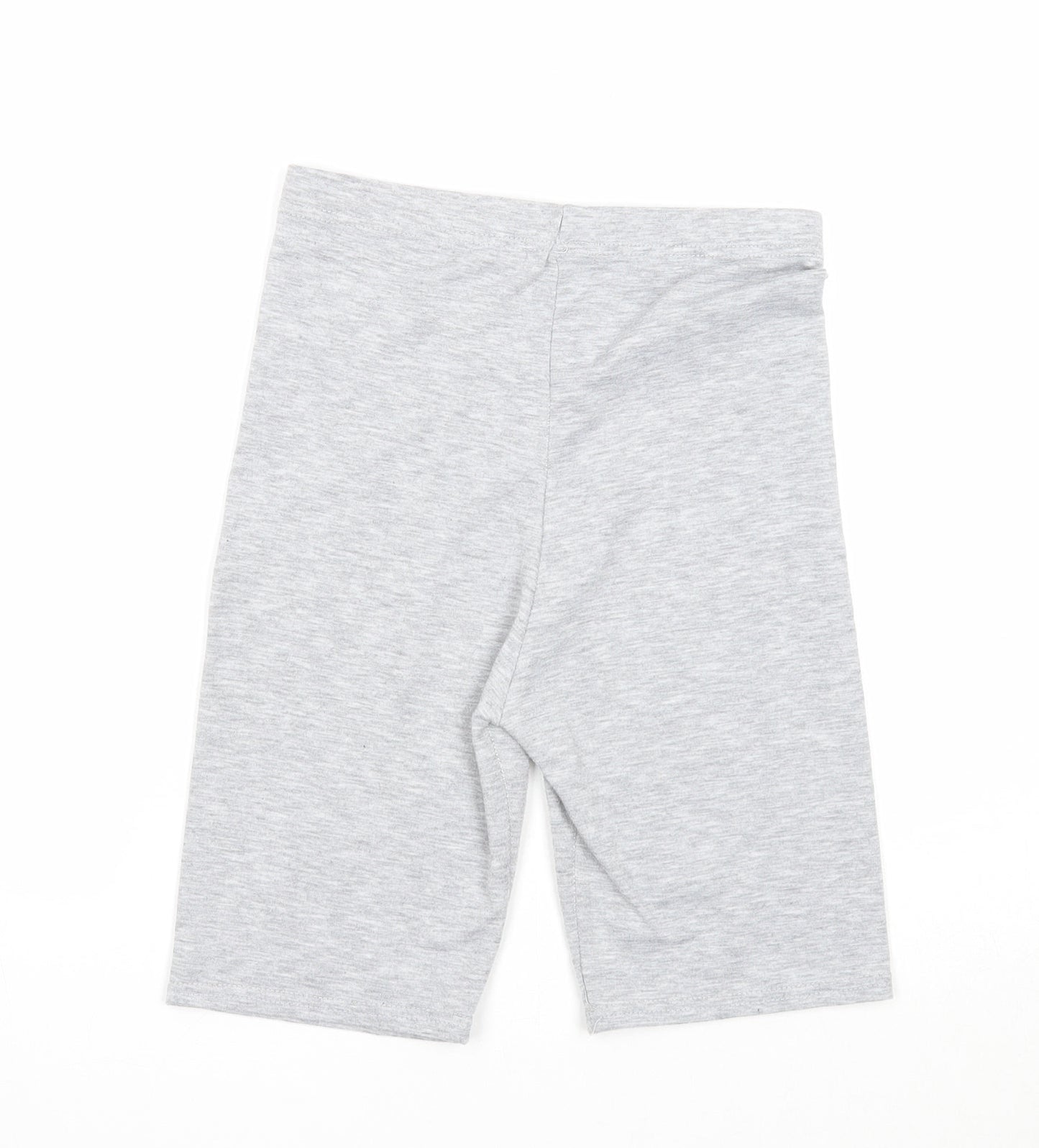 Boohoo Womens Grey Polyester Compression Shorts Size 8 Regular Pull On