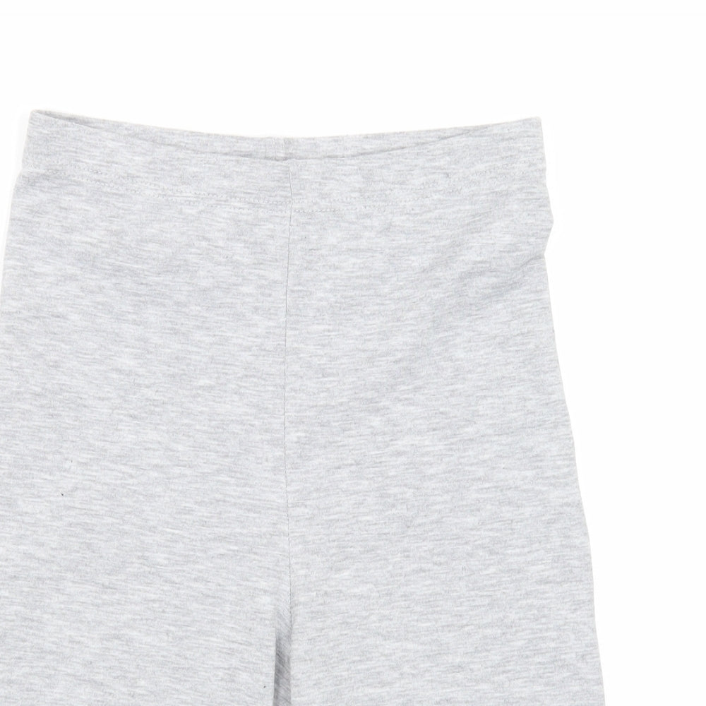 Boohoo Womens Grey Polyester Compression Shorts Size 8 Regular Pull On